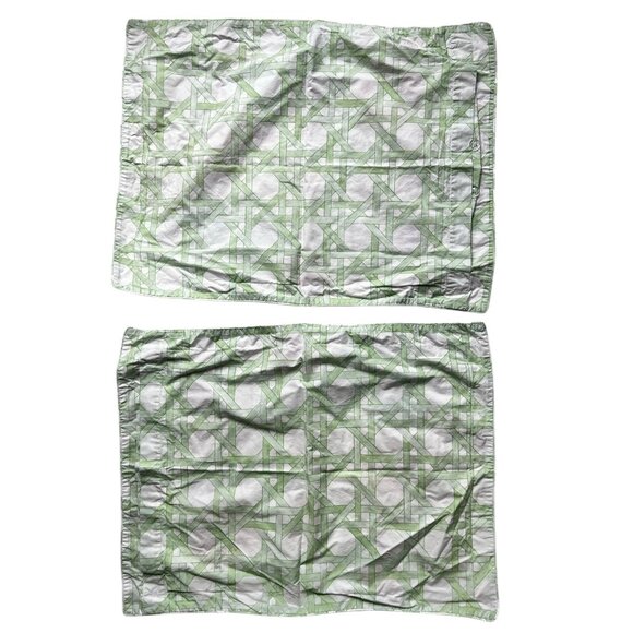 2 Southern Living Pillow Shams With Floral & Geometric Patterns 20x26 - Picture 2 of 10